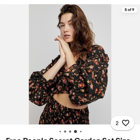 NWT Free People Secret Garden Set Floral Boho Western Cottagecore size small - Picture 10 of 10